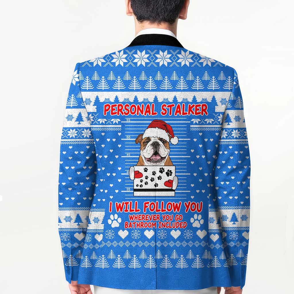 Christmas Stalker Bulldog Blazer Xmas Holiday Patterns - Wonder Print Shop