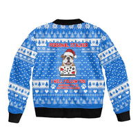 Christmas Stalker Bulldog Bomber Jacket Xmas Holiday Patterns - undefined