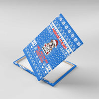 Christmas Stalker Bulldog Canvas Wall Art Xmas Holiday Patterns - Wonder Print Shop