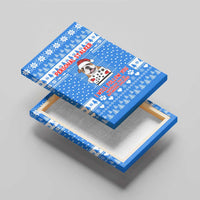 Christmas Stalker Bulldog Canvas Wall Art Xmas Holiday Patterns - Wonder Print Shop