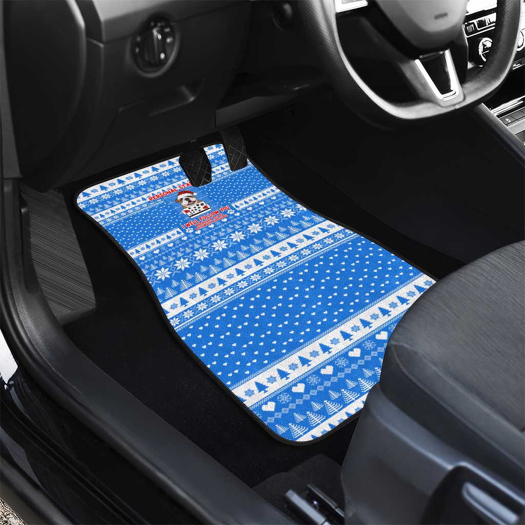 Christmas Stalker Bulldog Car Mats Xmas Holiday Patterns - Wonder Print Shop