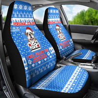 Christmas Stalker Bulldog Car Seat Cover Xmas Holiday Patterns - Wonder Print Shop