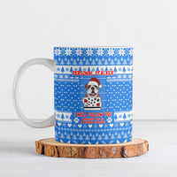 Christmas Stalker Bulldog Ceramic Mug Xmas Holiday Patterns - Wonder Print Shop