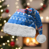 Christmas Stalker Bulldog Christmas Santa Hat Xmas Holiday Patterns - Wonder Print Shop