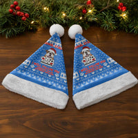 Christmas Stalker Bulldog Christmas Santa Hat Xmas Holiday Patterns - Wonder Print Shop
