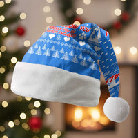 Christmas Stalker Bulldog Christmas Santa Hat Xmas Holiday Patterns - Wonder Print Shop