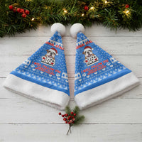 Christmas Stalker Bulldog Christmas Santa Hat Xmas Holiday Patterns - Wonder Print Shop