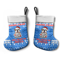 Christmas Stalker Bulldog Christmas Stocking Xmas Holiday Patterns - Wonder Print Shop