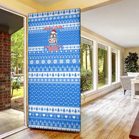 Christmas Stalker Bulldog Door Cover Xmas Holiday Patterns - Wonder Print Shop