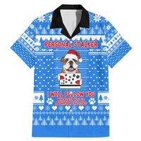 Christmas Stalker Bulldog Family Matching Mermaid Dress and Hawaiian Shirt Xmas Holiday Patterns - Wonder Print Shop
