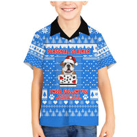 Christmas Stalker Bulldog Family Matching Mermaid Dress and Hawaiian Shirt Xmas Holiday Patterns - Wonder Print Shop