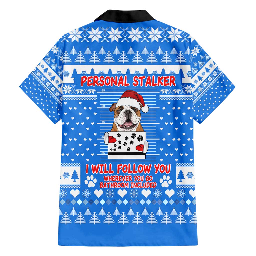 Christmas Stalker Bulldog Family Matching Summer Maxi Dress and Hawaiian Shirt Xmas Holiday Patterns - Wonder Print Shop
