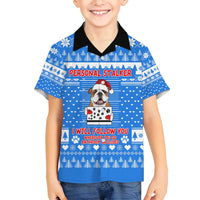 Christmas Stalker Bulldog Family Matching Summer Maxi Dress and Hawaiian Shirt Xmas Holiday Patterns - Wonder Print Shop