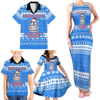 Christmas Stalker Bulldog Family Matching Tank Maxi Dress and Hawaiian Shirt Xmas Holiday Patterns - Wonder Print Shop