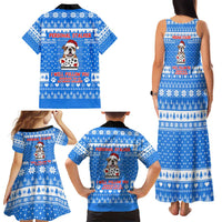 Christmas Stalker Bulldog Family Matching Tank Maxi Dress and Hawaiian Shirt Xmas Holiday Patterns - Wonder Print Shop
