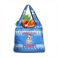 Christmas Stalker Bulldog Grocery Bag Xmas Holiday Patterns - Wonder Print Shop
