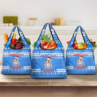 Christmas Stalker Bulldog Grocery Bag Xmas Holiday Patterns - Wonder Print Shop