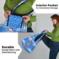 Christmas Stalker Bulldog Grocery Bag Xmas Holiday Patterns - Wonder Print Shop