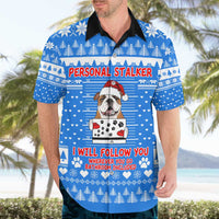 Christmas Stalker Bulldog Hawaiian Shirt Xmas Holiday Patterns - Wonder Print Shop