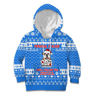Christmas Stalker Bulldog Kid Hoodie Xmas Holiday Patterns - Wonder Print Shop