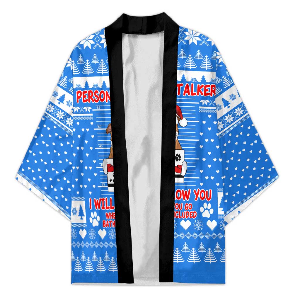 Christmas Stalker Bulldog Kimono Xmas Holiday Patterns - Wonder Print Shop