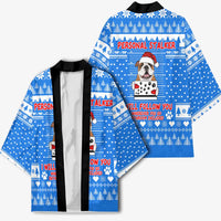 Christmas Stalker Bulldog Kimono Xmas Holiday Patterns - Wonder Print Shop