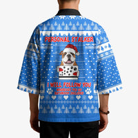 Christmas Stalker Bulldog Kimono Xmas Holiday Patterns - Wonder Print Shop