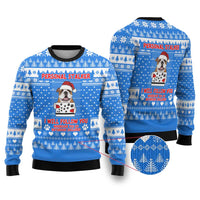 Christmas Stalker Bulldog Ugly Christmas Sweater Xmas Holiday Patterns - Wonder Print Shop