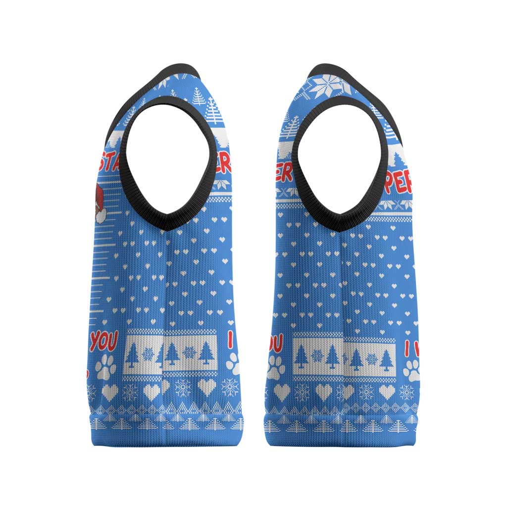 Christmas Stalker Bulldog Christmas Knitted V-Neck Vest Xmas Holiday Patterns - Wonder Print Shop