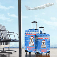 Christmas Stalker Bulldog Luggage Cover Xmas Holiday Patterns - Wonder Print Shop