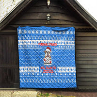 Christmas Stalker Bulldog Quilt Xmas Holiday Patterns - Wonder Print Shop