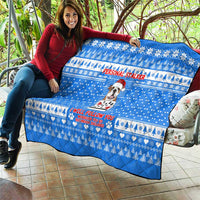 Christmas Stalker Bulldog Quilt Xmas Holiday Patterns - Wonder Print Shop