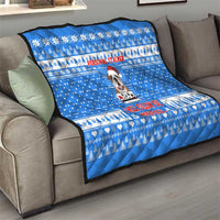 Christmas Stalker Bulldog Quilt Xmas Holiday Patterns - Wonder Print Shop