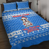 Christmas Stalker Bulldog Quilt Bed Set Xmas Holiday Patterns - Wonder Print Shop