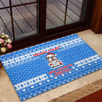 Christmas Stalker Bulldog Rubber Doormat Xmas Holiday Patterns - Wonder Print Shop
