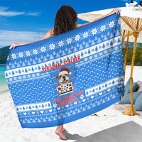 Christmas Stalker Bulldog Sarong Xmas Holiday Patterns - Wonder Print Shop