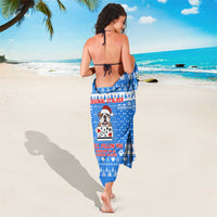 Christmas Stalker Bulldog Sarong Xmas Holiday Patterns - Wonder Print Shop