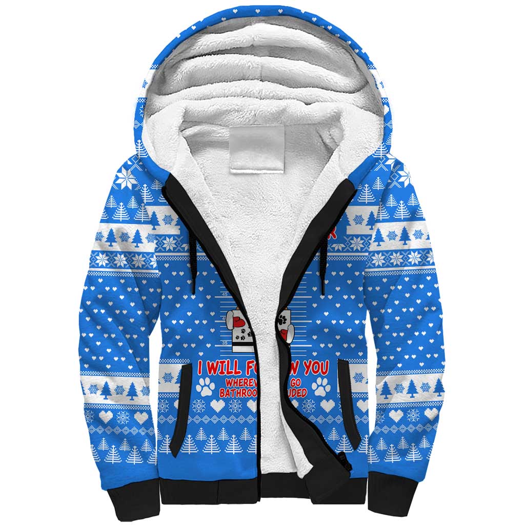 Christmas Stalker Bulldog Sherpa Hoodie Xmas Holiday Patterns - Wonder Print Shop