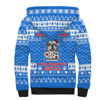 Christmas Stalker Bulldog Sherpa Hoodie Xmas Holiday Patterns - Wonder Print Shop