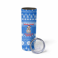 Christmas Stalker Bulldog Skinny Tumbler Xmas Holiday Patterns - Wonder Print Shop