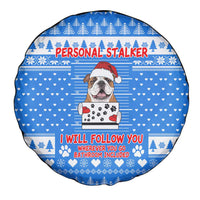 Christmas Stalker Bulldog Spare Tire Cover Xmas Holiday Patterns - Wonder Print Shop