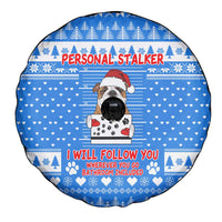 Christmas Stalker Bulldog Spare Tire Cover Xmas Holiday Patterns - Wonder Print Shop