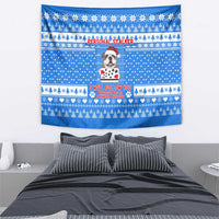 Christmas Stalker Bulldog Tapestry Xmas Holiday Patterns - Wonder Print Shop
