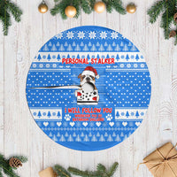 Christmas Stalker Bulldog Tree Skirt Xmas Holiday Patterns - Wonder Print Shop
