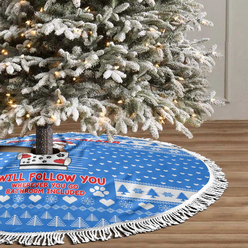 Christmas Stalker Bulldog Tree Skirt Xmas Holiday Patterns - Wonder Print Shop