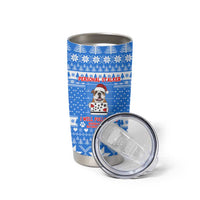 Christmas Stalker Bulldog Tumbler Cup Xmas Holiday Patterns - Wonder Print Shop