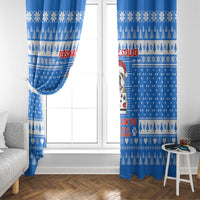 Christmas Stalker Bulldog Window Curtain Xmas Holiday Patterns - Wonder Print Shop