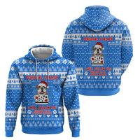 Christmas Stalker Bulldog Zip Hoodie Xmas Holiday Patterns - Wonder Print Shop