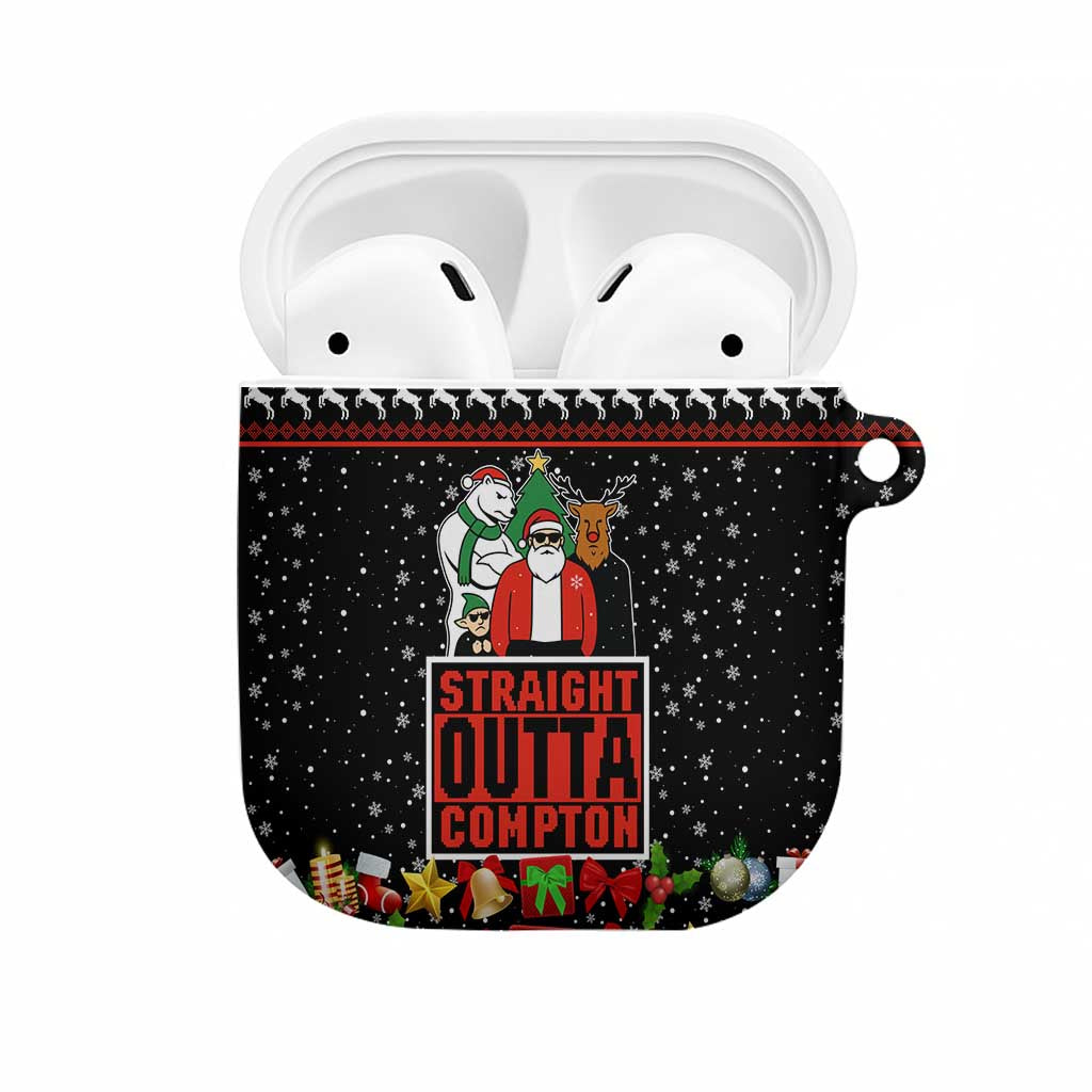 Christmas Straight Outta Gangsta Claus AirPods Case Xmas Holiday Patterns - Wonder Print Shop
