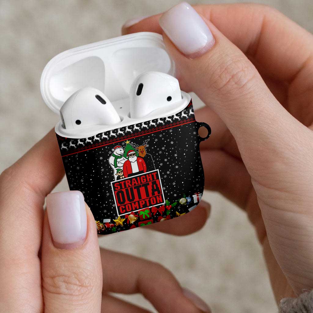 Christmas Straight Outta Gangsta Claus AirPods Case Xmas Holiday Patterns - Wonder Print Shop